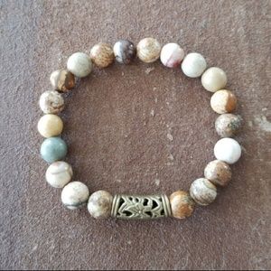🚫 SOLD! - Red Picture Stone Jasper Bracelet